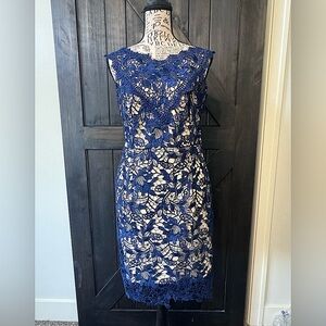 Soieblu Navy Lace Midi Dress